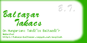 baltazar takacs business card
